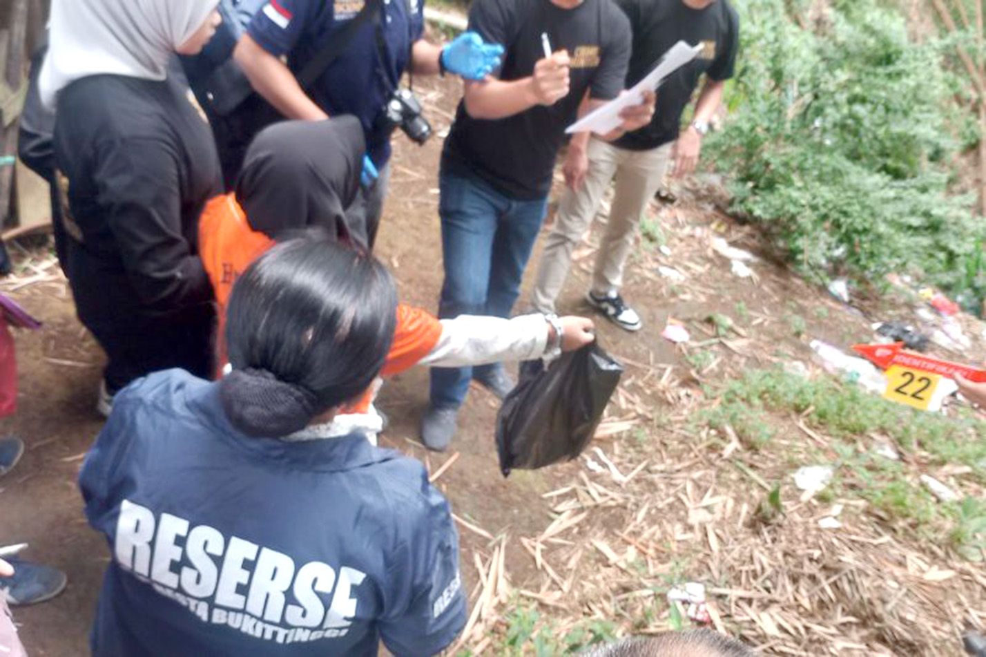 Bikin Ngilu, Polresta Bukittinggi Gelar 24 Reka Adegan Kasus Mutilasi Bayi