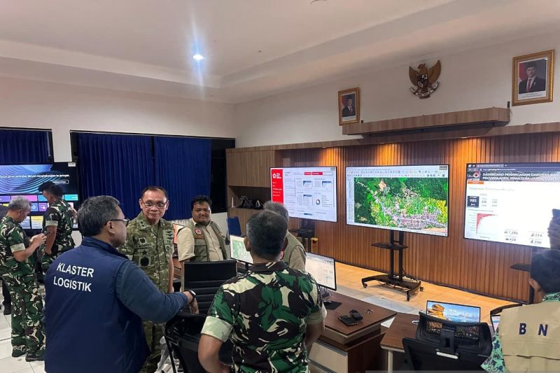 TNI AU dan BNPB Bangun Posko Nasional Penanganan Bencana di Sumatera