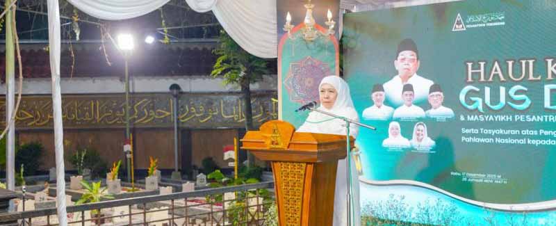 Gubernur Khofifah Ajak Warga Jatim Teladani Gus Dur