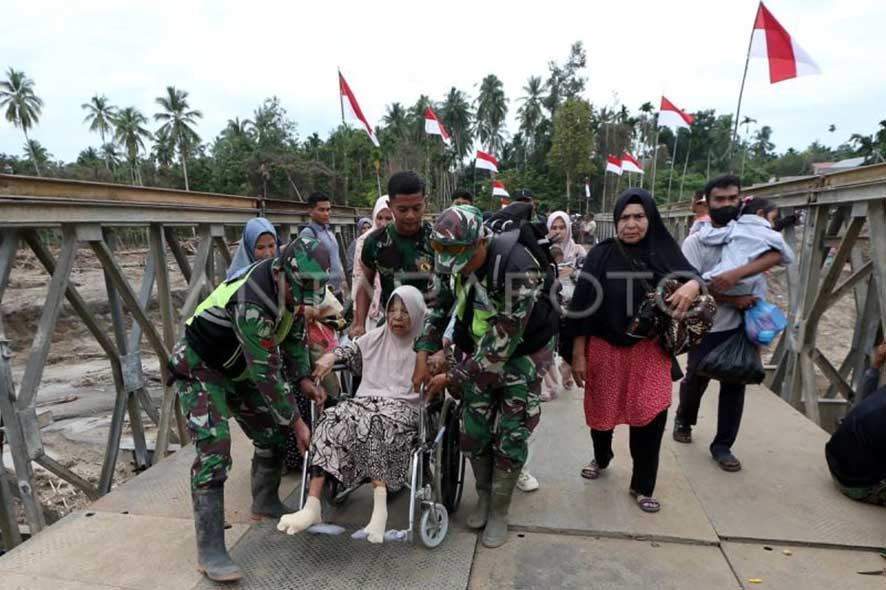 Pembangunan Jembatan Darurat Alternatif Lintas Nasional di Bireuen Telah Rampung