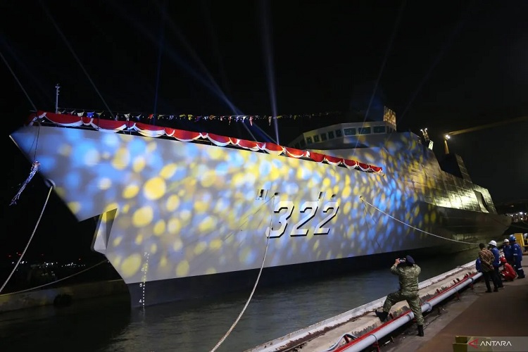 Kapal Fregat Pertama Buatan PT PAL Resmi Diluncurkan, Diberi Nama KRI Balaputradewa-322 