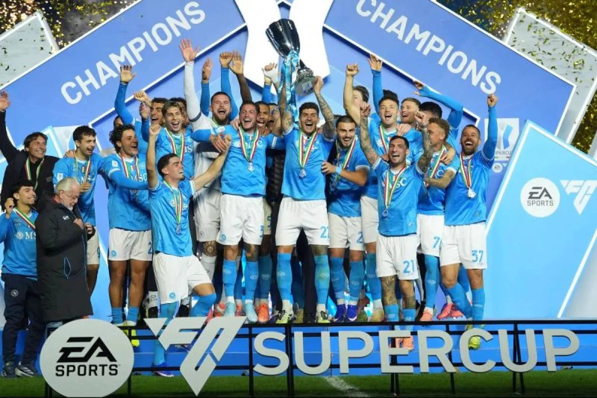 Napoli Menjuarai Piala Super Italia usai Kalahkan Bologna 2-0