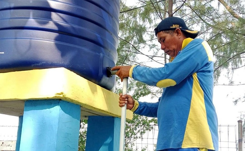 Sudin SDA: Pembangunan Tandon Air Hujan di Pulau Harapan Telah Rampung  