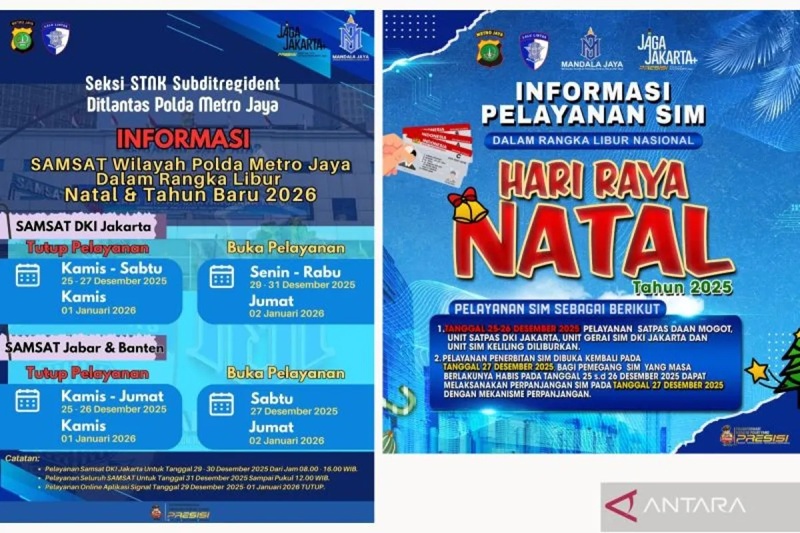 Hari Raya Natal 2025, Layanan SIM dan Samsat Keliling Libur