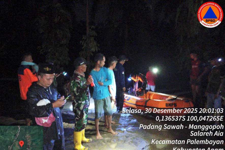 Curah Hujan Tinggi 12 Rumah Terendam Banjir di Tapian Kandih Agam