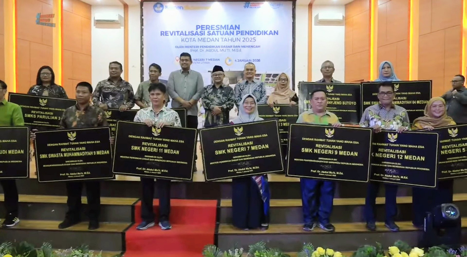 Mendikdasmen Telah Resmikan 48 Sekolah Penerima Revitalisasi di Medan  