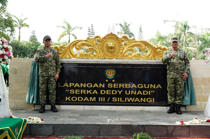 Panglima TNI Resmikan Lapangan Serbaguna di Mako Kodam III/Siliwangi
