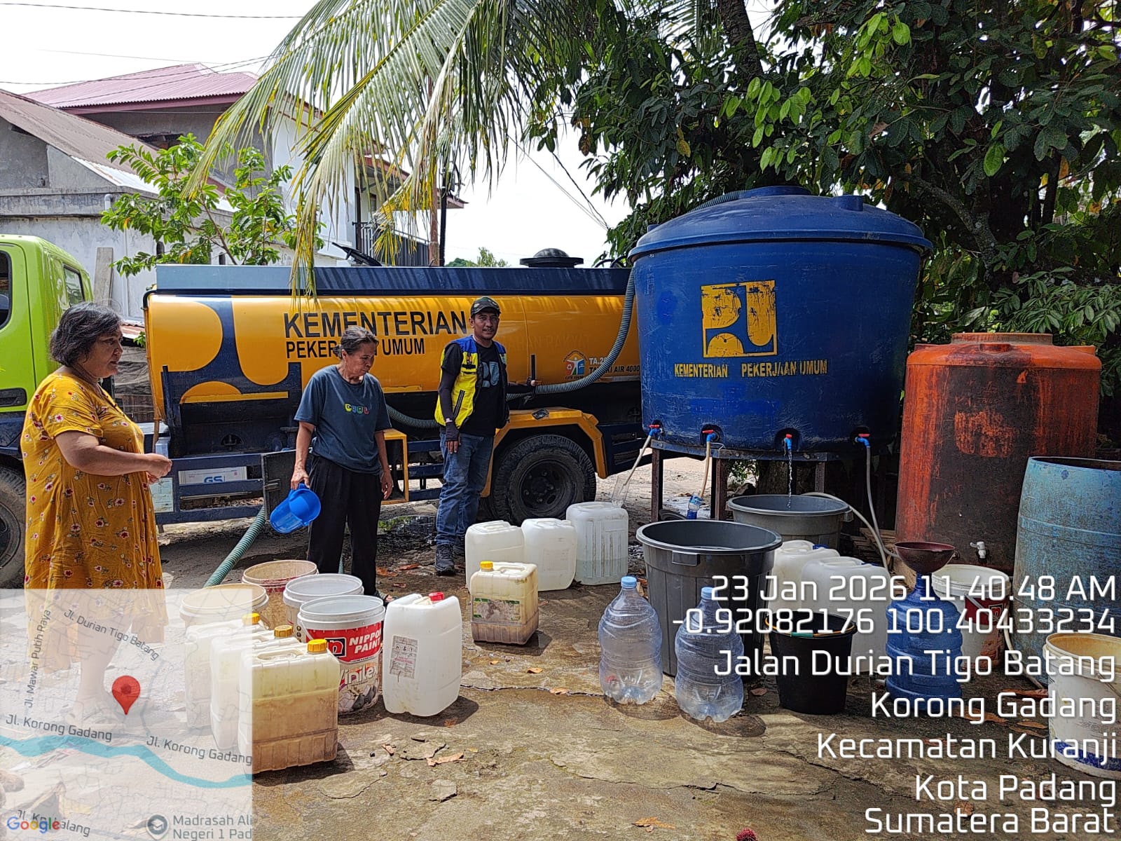 Dampak Perpindahan Alur Sungai Batang Kuranji, Kementerian PU Respons Cepat Tangani Krisis Air Bersih Akibat Sumur Warga Kering