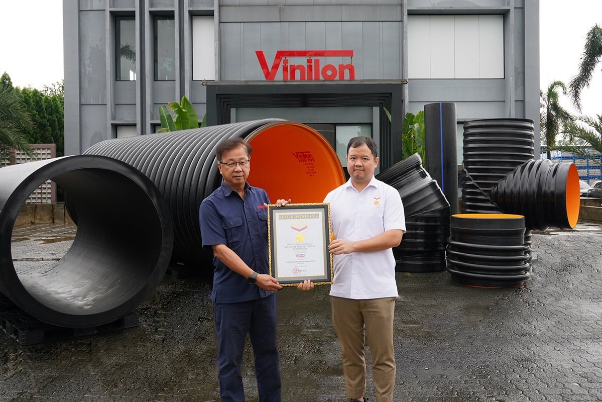 Dua Produk Pipa Besar Vinilon Group Raih Rekor MURI 
