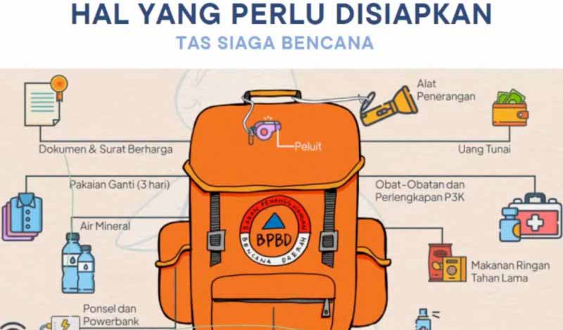 BPBD DKI: Tas Siaga 3 Hari Diperlukan Warga untuk Masa Tanggap Darurat di Lokasi Rawan Bencana