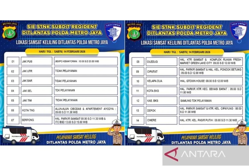 Hari Ini, Samsat Keliling Hanya Tersedia di 9 Titik, Catat Lokasinya! 