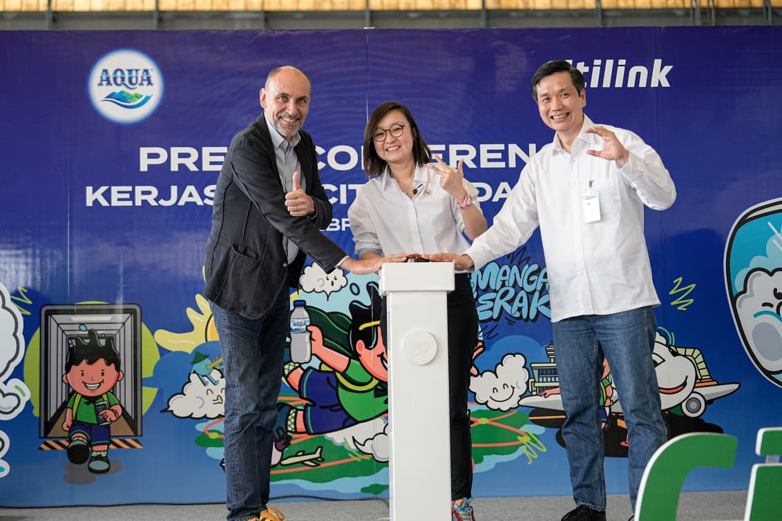 Kolaborasi Citilink dan AQUA: Luncurkan Livery Khusus untuk Dukung Ekonomi Sirkular