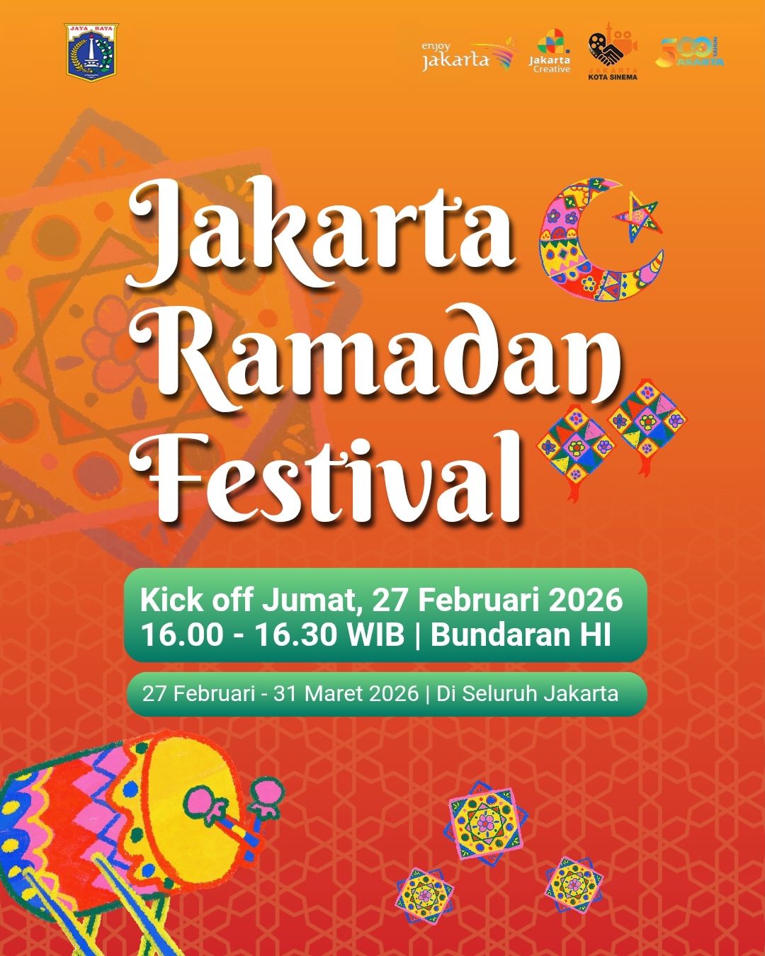 Jakarta Ramadan Festival 2026 Dimulai, Ada Light Festival hingga Pawai Ogoh-ogoh!