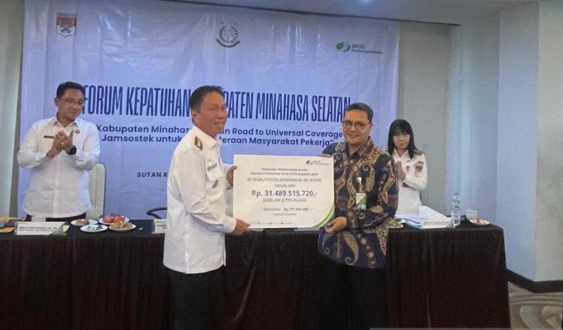 Ribuan Perangkat Desa Masuk Jaminan Sosial, Pemkab Minsel Perkuat Perlindungan Pekerja