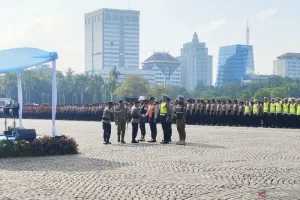 TNI-Polri Gelar Apel Operasi Ketupat 2026 di Monas, Siap Amankan Arus Mudik Lebaran 1447 H