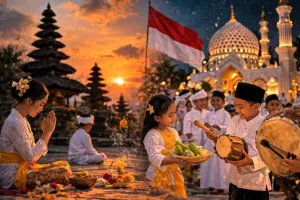 Di Timur Indonesia, Maret Hadirkan Dua Perayaan: Sunyi Nyepi dan Takbir Lebaran
