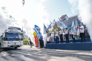 Pertamina Berangkatkan Pengemudi Ojol Mudik Gratis ke Berbagai Kota di Jawa Tengah dan Jawa Timur