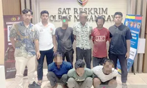 Polres Nagan Raya Tahan 6 Tersangka Pencurian 1,1 Ton Berondolan Sawit PT Fajar Baizuri