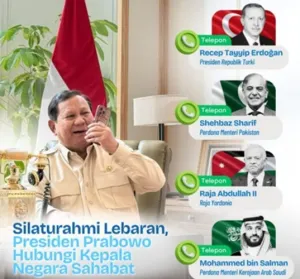 Rayakan Idul Fitri, Presiden Prabowo Silaturahmi dengan Pemimpin Negara Muslim Lewat Sambungan Telepon