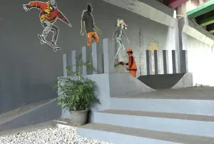 Keren! Jalan RC Veteran Bintaro Disulap dari Lahan Kumuh Jadi Skate Park 