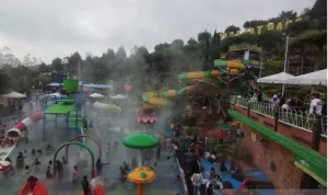 Wisata Air Panas Darajat Garut Ramai Saat Lebaran, Pengunjung Tembus 1.000–1.500 per Hari