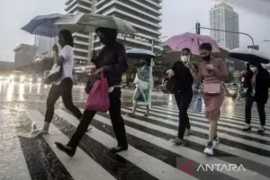 BMKG: Jakarta Diprakirakan Hujan Ringan pada Jumat Siang hingga Sore 