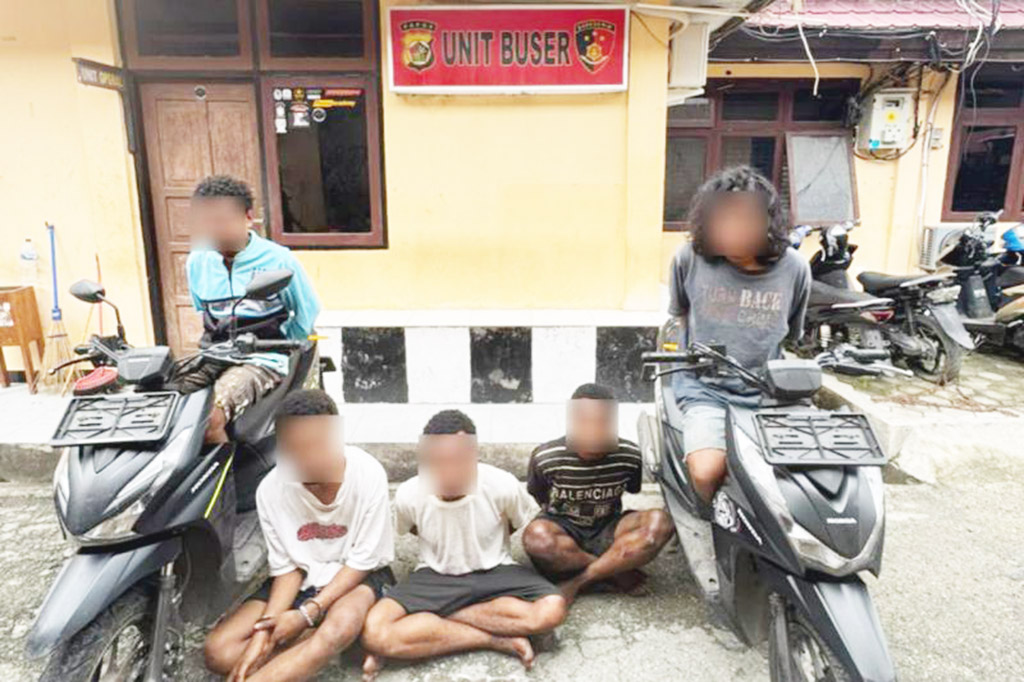 Polres Jayapura Tangkap Lima Pelaku Curanmor Ingin Ditukar dengan Ganja