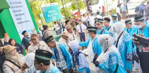 Dua Kloter JCH Gelombang Pertama Telah Tiba di Asrama Haji Surabaya 