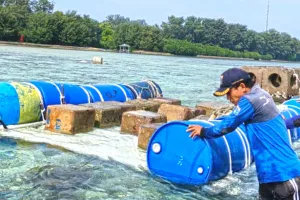 Pemkab Bangun Tanggul Pengaman di Pulau Panggang Cegah Abrasi
