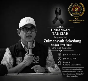 PWI Pusat Gelar Doa Bersama Wafatnya Sekjen Zulmansyah Sekedang
