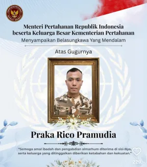 Kopka Rico Pramudia Personil UNIFIL RI yang Terluka dalam Serangan di Lebanon Meninggal, Total Empat Pasukan Garuda Gugur