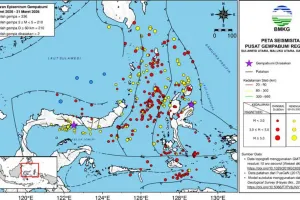 336 Gempa Tektonik Terjadi di Sulut Sepanjang Maret 2026