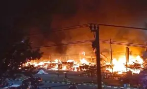 Habis Sudah, 120 Lapak Pedagang Pasar Muaro Bungo Jambi Habis Terbakar