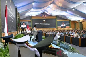 Isi Taklimat Presiden saat Apel Dansat TNI di Unhan