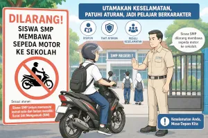 Orang Tua Wajib Tahu, Aturan Baru Larangan Motor Siswa SMP Surabaya Kini Makin Ketat