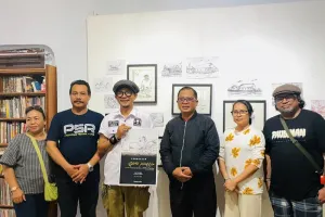Pameran “Garis Pinggir” Karya Guru Talib Eka Resmi Dibuka di Gorontalo