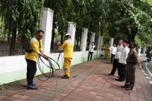 Penertiban Kabel yang Semrawut di Kawasan Danau Sunter Jakut