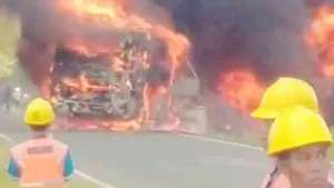 Tabrakan Maut Bus ALS Vs Truk Tangki, BPBD Muratara Evakuasi 16 Korban Tewas