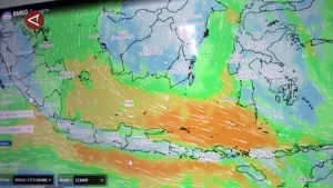 Cuaca Hari Ini, Hujan Petir Berpeluang Melanda Tanjungpinang Kepri dan Banjarmasin Kalsel