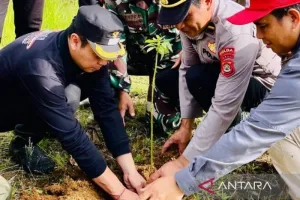 Pemkab Bangli Tanam 150 Bibit Pohon untuk Cegah Tanah Longsor.