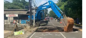 Ini Kronologi Jalanan Amblas di Jalan Lenteng Agung Raya Arah Depok
