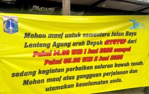 TERBARU, Jalan Lenteng Agung arah Depok Ditutup, Transjakarta 4B dan D21 Diperpendek