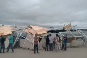 Angin Kencang Merusak 35 Unit Hunian Sementara di Aceh Utara