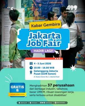 Pemprov DKI Gelar Jakarta Job Fair 2026 Gratis, Buka Ribuan Lowongan