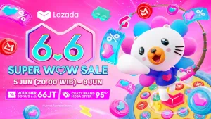 Lazada 6.6 Super WOW Sale: Banjir Diskon 95 Persen dan Beragam Bonus Voucher