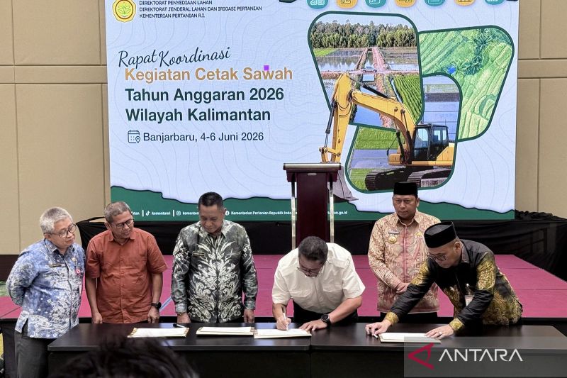 Kementan: SID Cetak Sawah di Kalimantan Terealisasi 100 P...