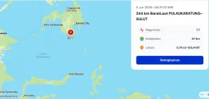 Gempa M7,8 Guncang Selatan Filipina dan Sulawei Utara, Peringatan Tsunami Dikeluarkan