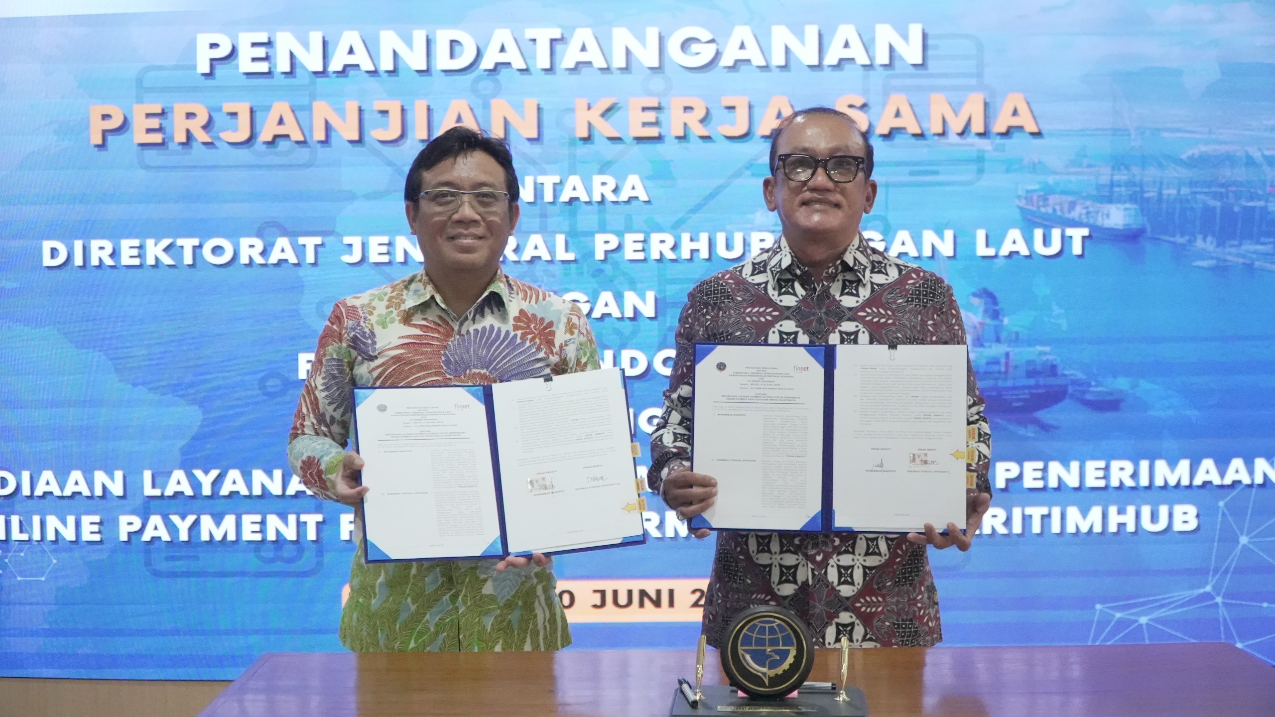 Kemenhub dan Finnet Indonesia Teken Kerja Sama Payment Gateway untuk Platform Digital MaritimHub