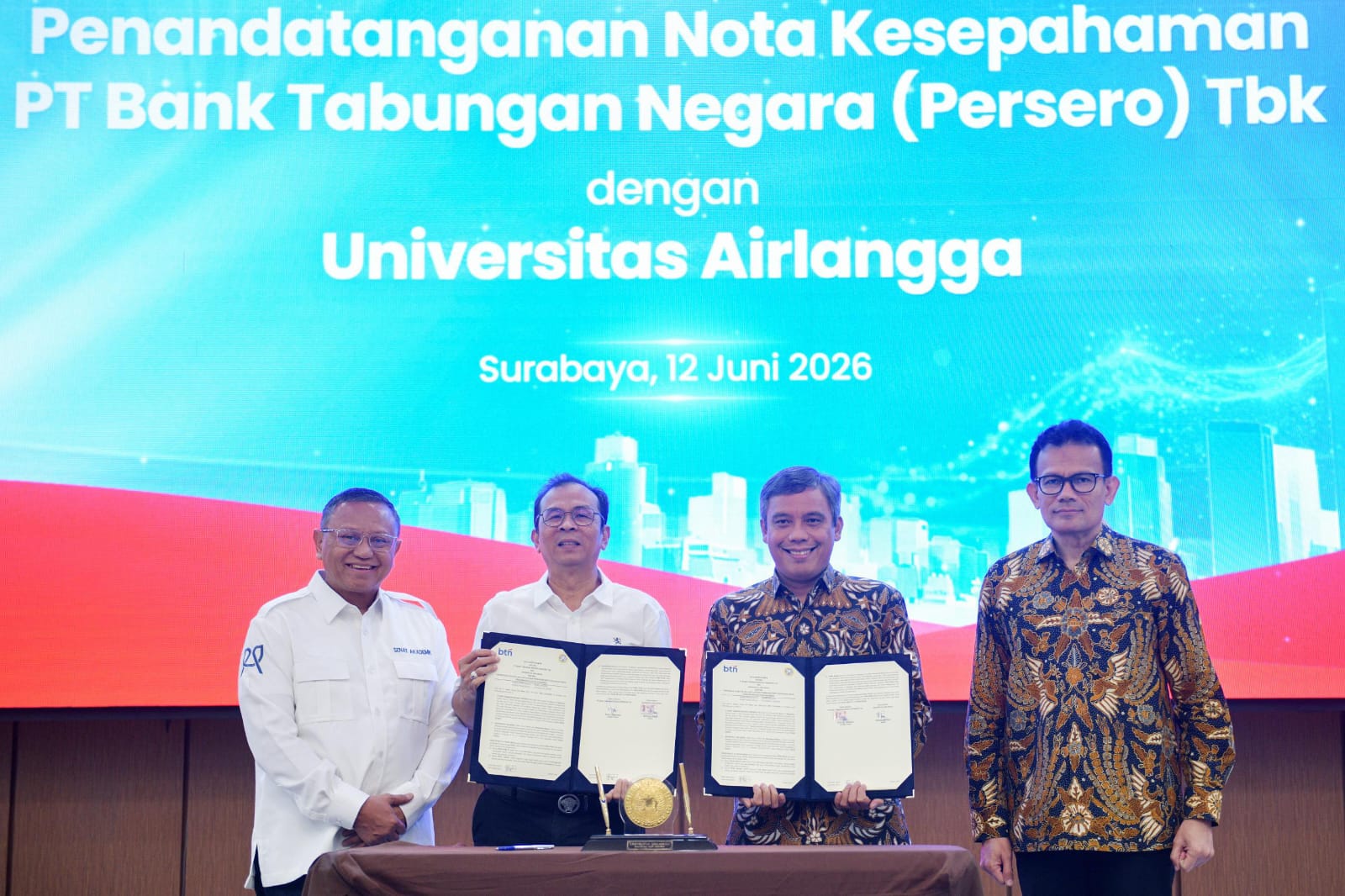 BTN dan Universitas Airlangga Jalin Kerja Sama Strategis Perkuat Layanan Perbankan Digital