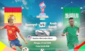 Susunan Pemain Spanyol vs Arab Saudi Piala Dunia 2026: Lamine Yamal Tampil Starter